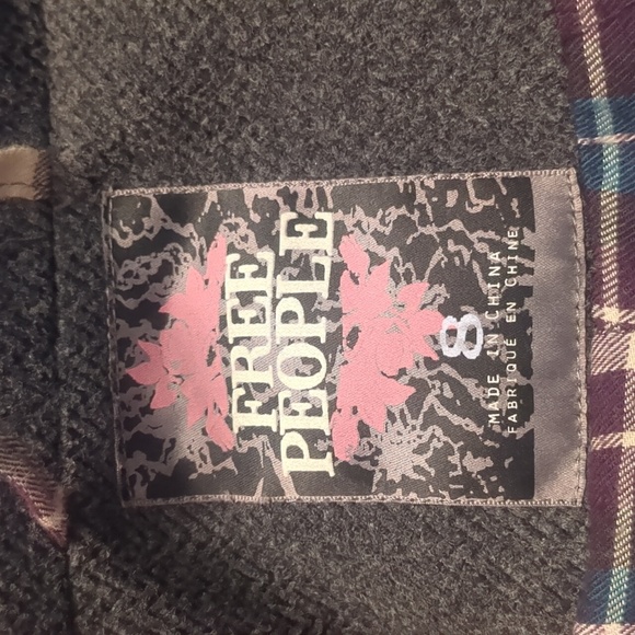 Free People Boyfriend Woolie Wool Jacket size 8 - Picture 9 of 11